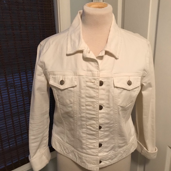 GAP Jackets & Blazers - GAP | 1969 White Denim Jean Jacket Medium